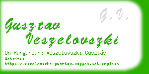 gusztav veszelovszki business card